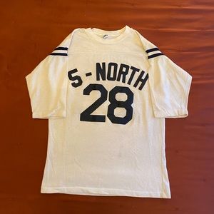 Men’s varsity vintage single-stitched tee shirt